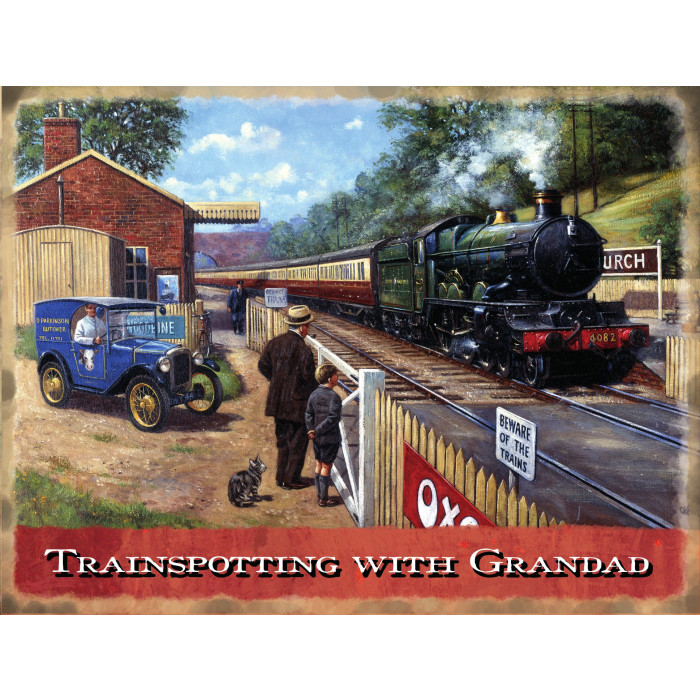 Metal Sign (RL): Trainspotting with Grandad