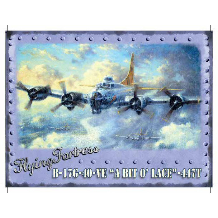 Mini Metal Sign (AE): Flying Fortress (E.O.L. ) - Save 20% !!