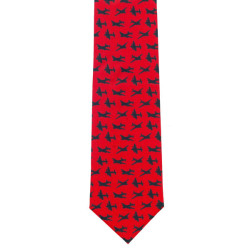 Men's Tie: Wellington / Hali / Lancaster Planes on Red (E.O.L.) - SAVE 10% !!
