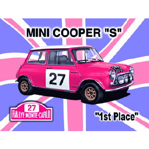 Mini Metal Sign (CM): Mini Cooper S on Union Jack