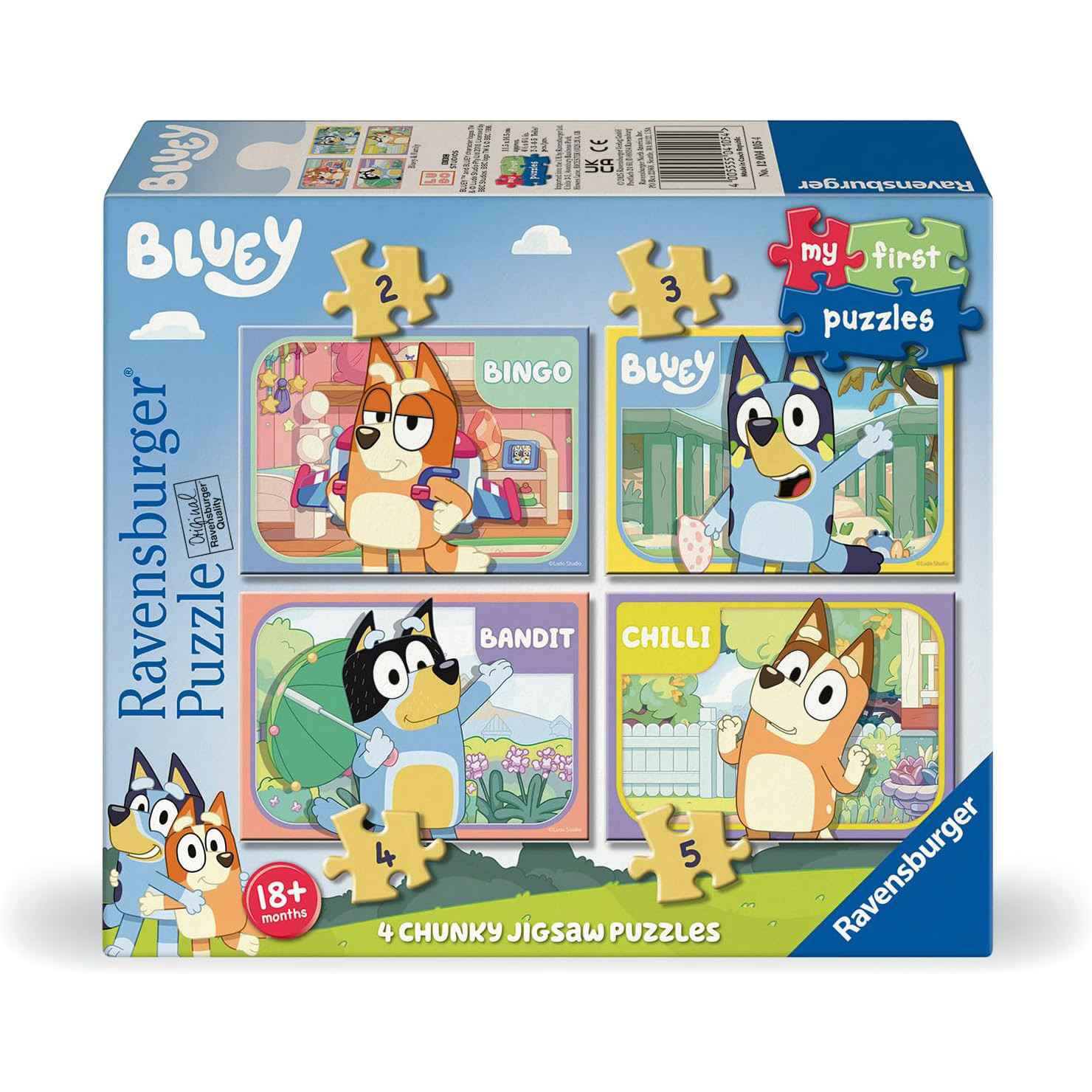 Bluey Jigsaw: 4 in a Box My First Puzzles (2, 3, 4 & 5 pce) (18 MTHS+)