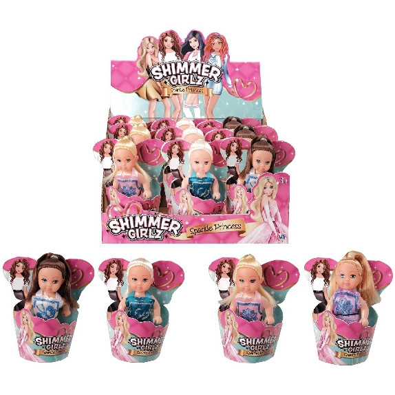Shimmer Girlz Sparkle Princess Dolls 13cm (4 asstd.) (CDU) (NEW)