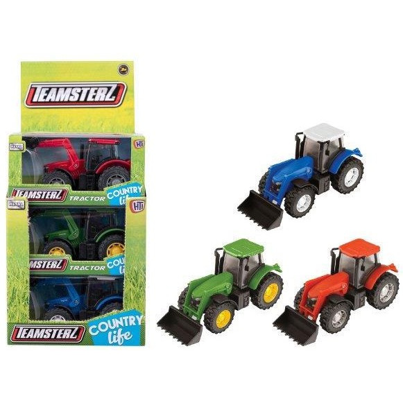 Teamsterz Farm Tractor with Digger - 1:43 (3 asstd.)