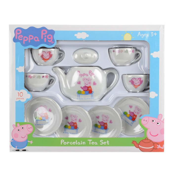 Peppa Pig Porcelain Tea Set (10 Pce) (E.O.L.) - SAVE 20% !!