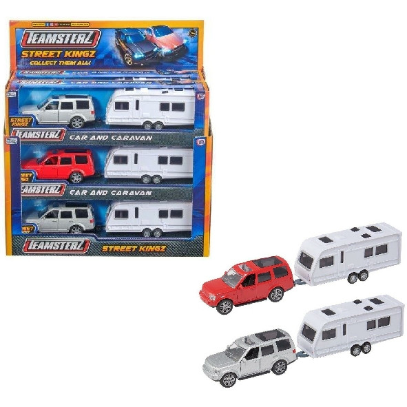 Teamsterz Street Kingz Car & Caravan 5 inch - 1:43 (3 asstd.) (3+ YRS) (Oct)