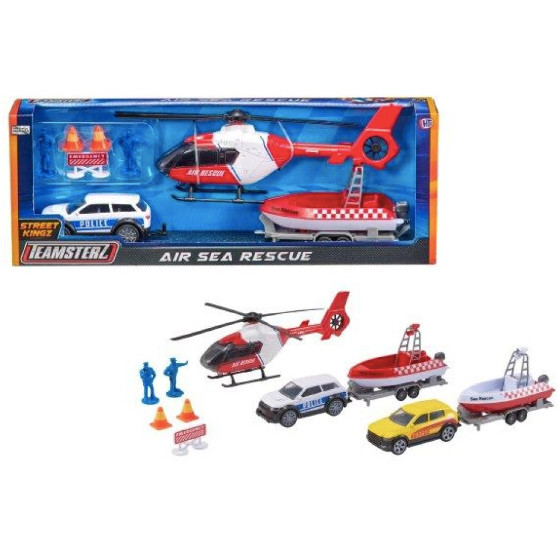 Teamsterz Air Sea Rescue 3-Vehicle Pack with Accessories - 1:50 (3+ YRS)