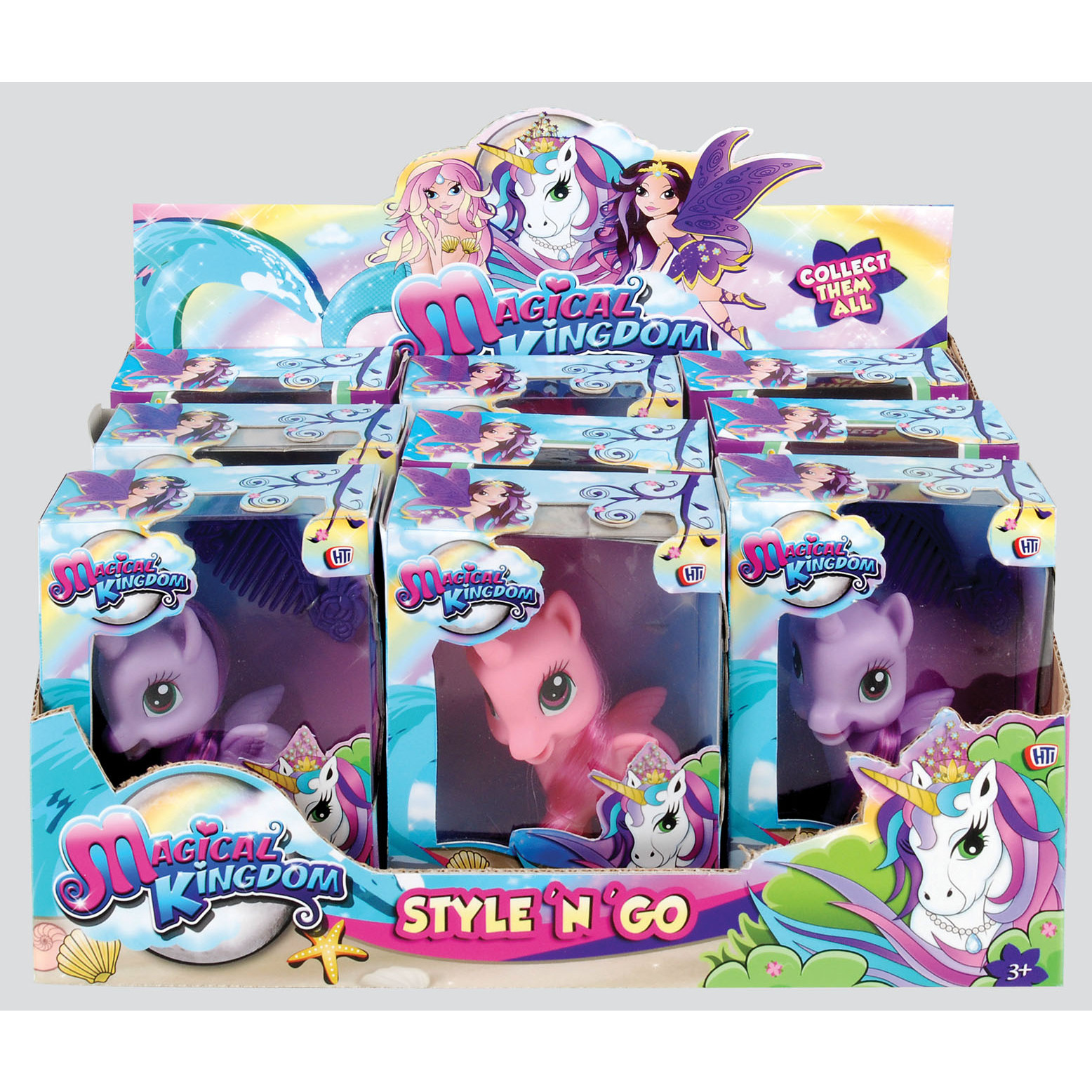 Magical Kingdom Style & Go Unicorn with Comb in Window Box (4 asstd.) (CDU)