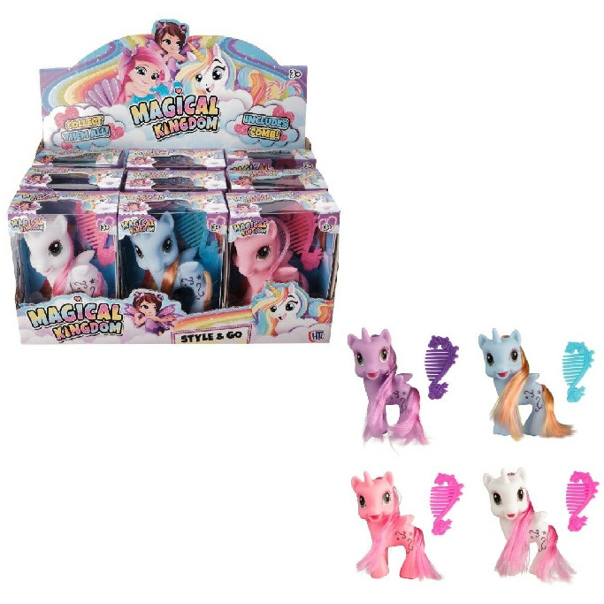 Magical Kingdom Style & Go Unicorn with Comb in Window Box (4 asstd.) (CDU)