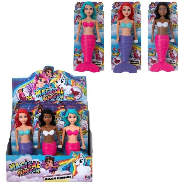 Magical Kingdom Wind-Up Mermaid Dolls 18cm (CDU)