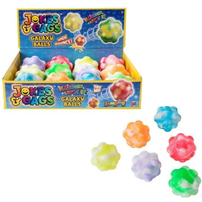 Jokes & Gags Galaxy Balls, Flashing Light-Up (asstd. colours) (CDU) (3+ YRS)