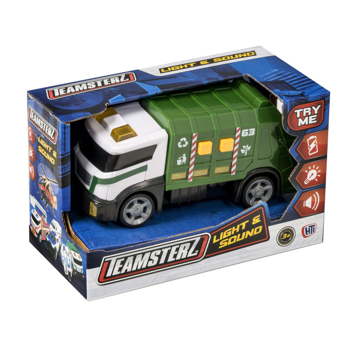 Teamsterz Light & Sound Garbage Truck in "Try Me" Box (3+ YRS)