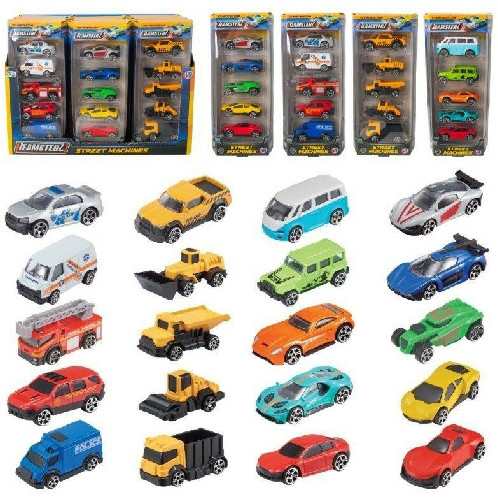 Teamsterz Street Machines - 5 Pack D/C Vehicles on Blister Card 1:64 (asstd.)