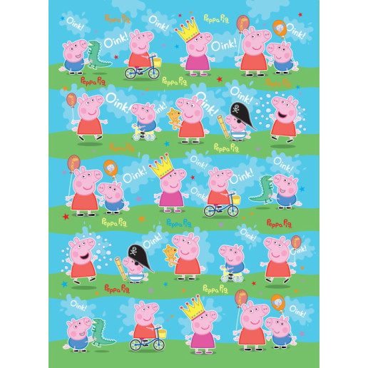 Peppa Pig Gift Wrap Pack (2 Sheets / 2 Tags) (E.O.L.) - SAVE 25% !!