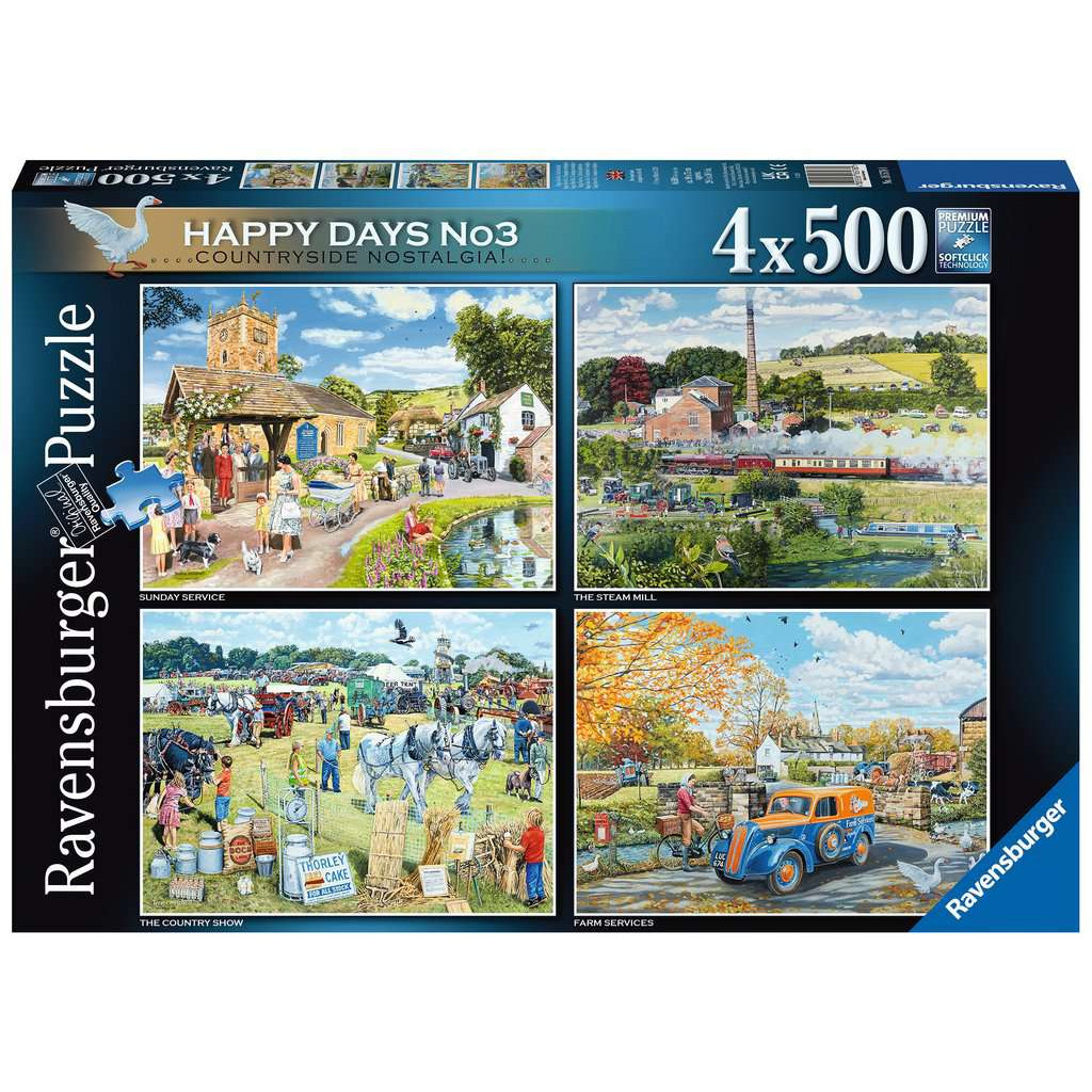 Jigsaw: Happy Days No. 3 - Countryside Nostalgia (4 x 500 pce) (E.O.L.) - SAVE 10% !!