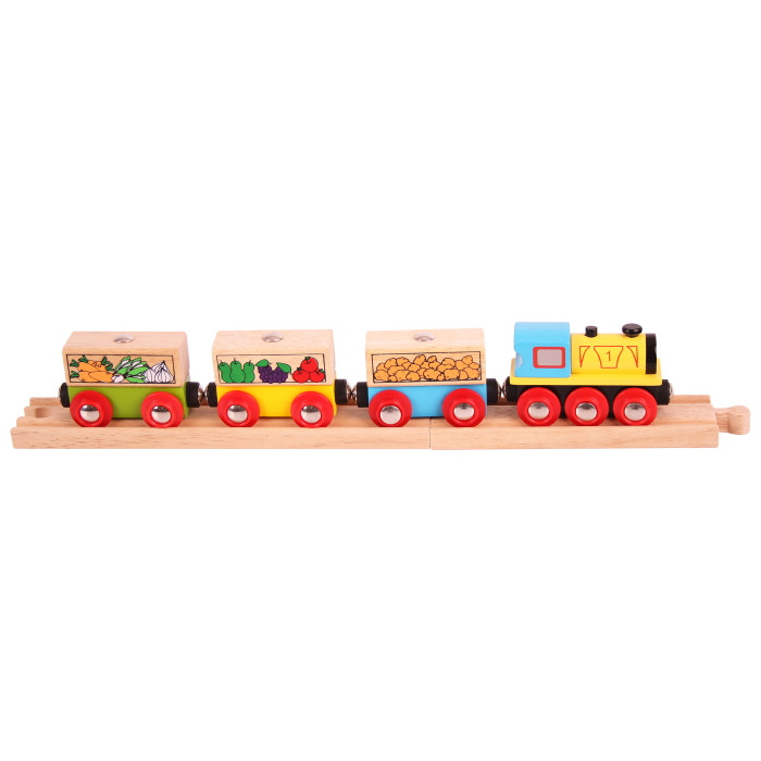Bigjigs Fruit & Veg Train (9 pce)