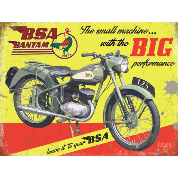 Mini Metal Sign (CM): BSA Bantam
