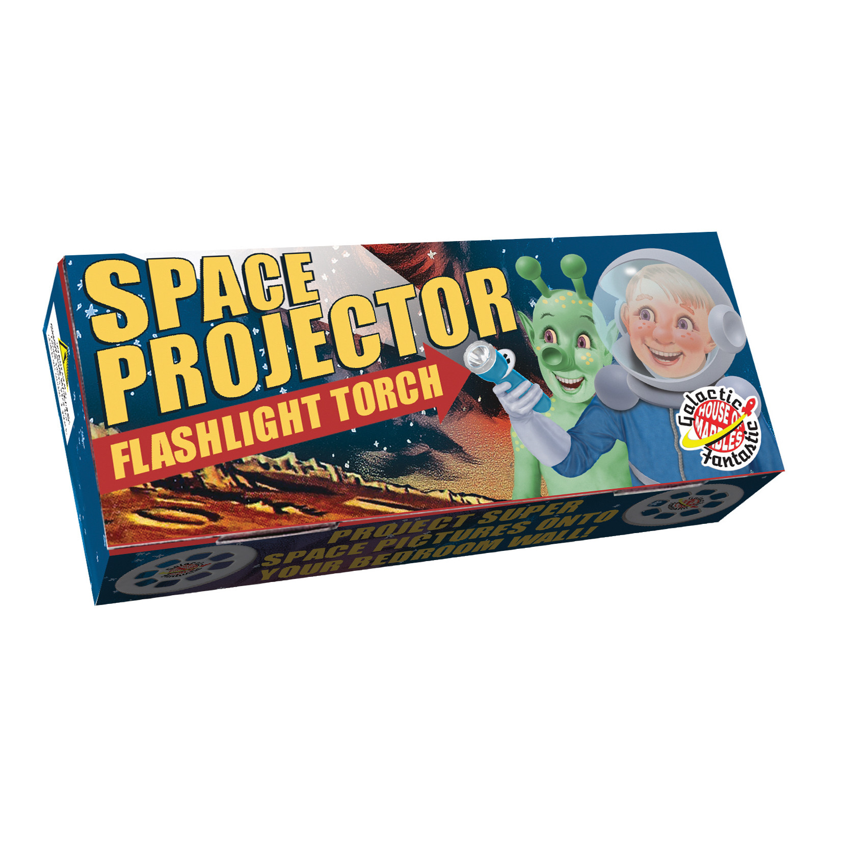Space Projector Flashlight Torch (Available with CDU in MOQ 12) (18x4x7cm) (3+ YRS)