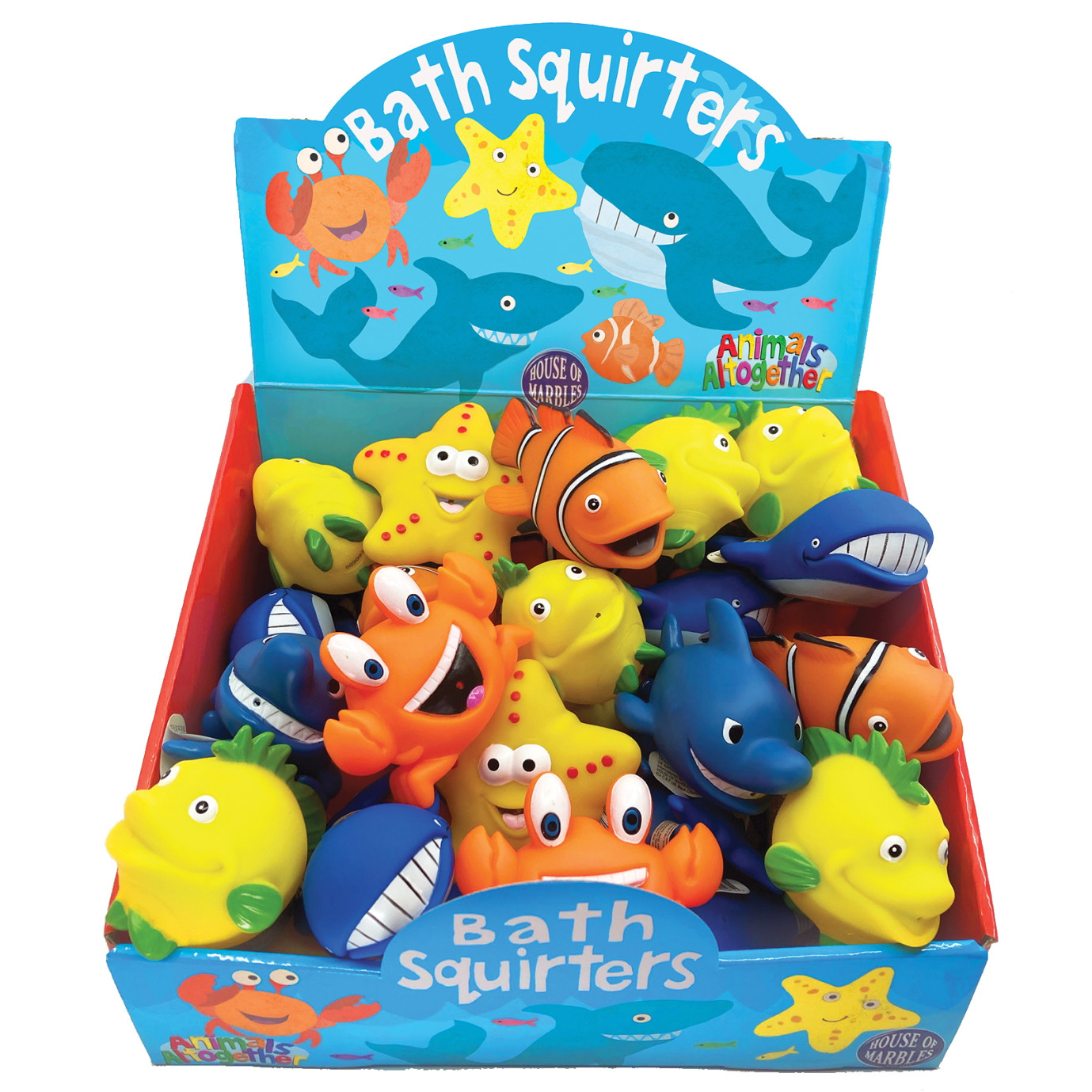 Animals Altogether Bath Squirters 9cm Asstd. (CDU) (NEW)