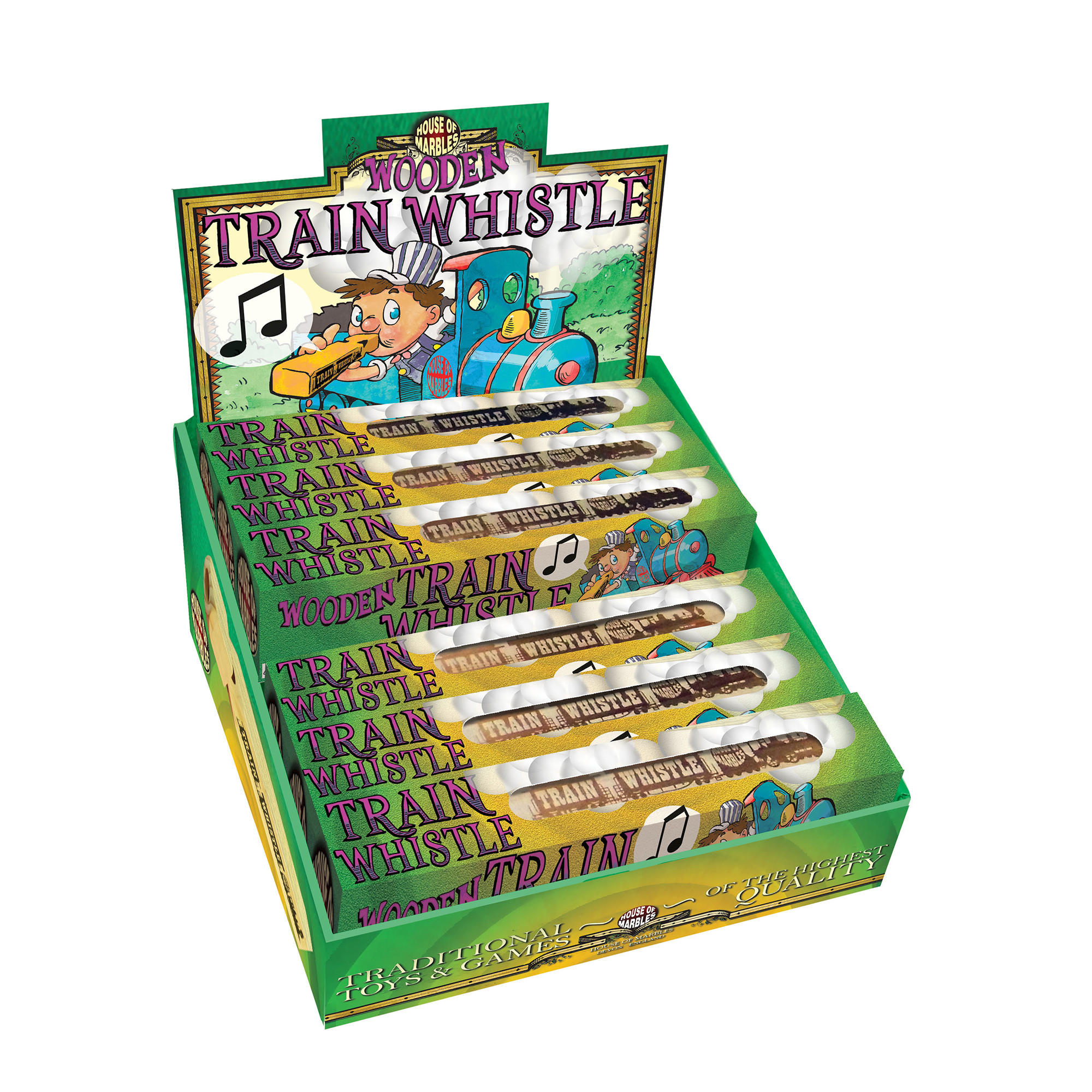 Wooden Loco Chime Train Whistle (Individually boxed) (CDU)