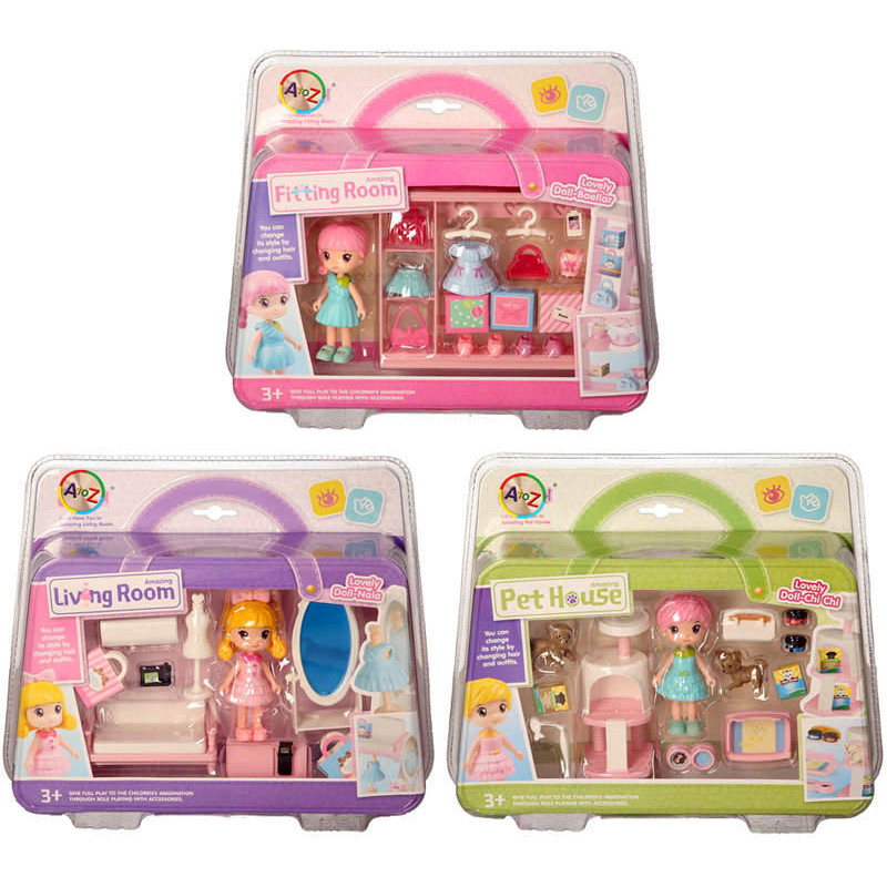 Amazing DIY Doll Set with Accessories (3 Asstd. Themes) (29x24x6cm) (3+ YRS)