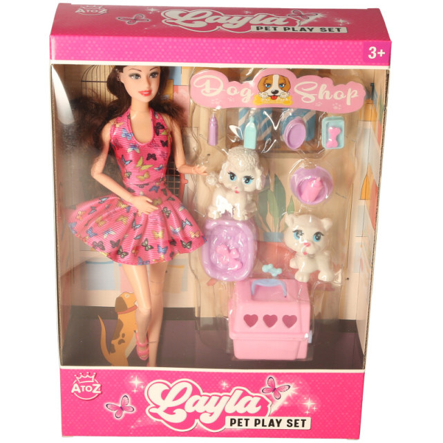 Layla Teen Doll Pet Play Set with Accessories (3 asstd.) (33x23x7cm) (3+ YRS)