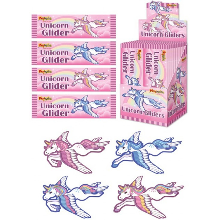 Unicorn Gliders 20cm (4 asstd.) (CDU)