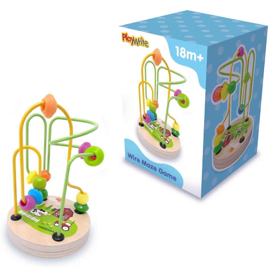 Wooden Wire Maze Game (14x10x9cm) (18 MTHS+) (E.O.L.)