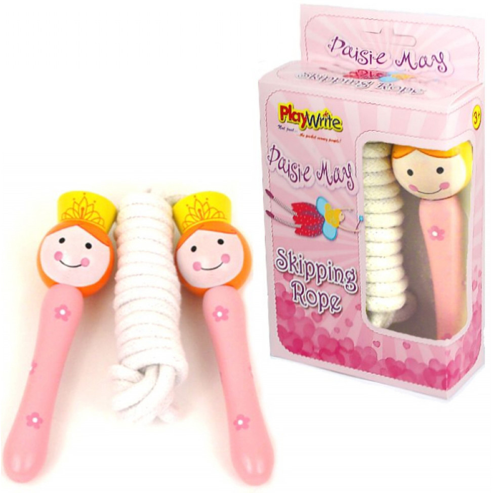 Daisie May Wooden Skipping Rope 2.25m (17x10x3.5cm) (3+ YRS) (E.O.L.) - SAVE 10% !!