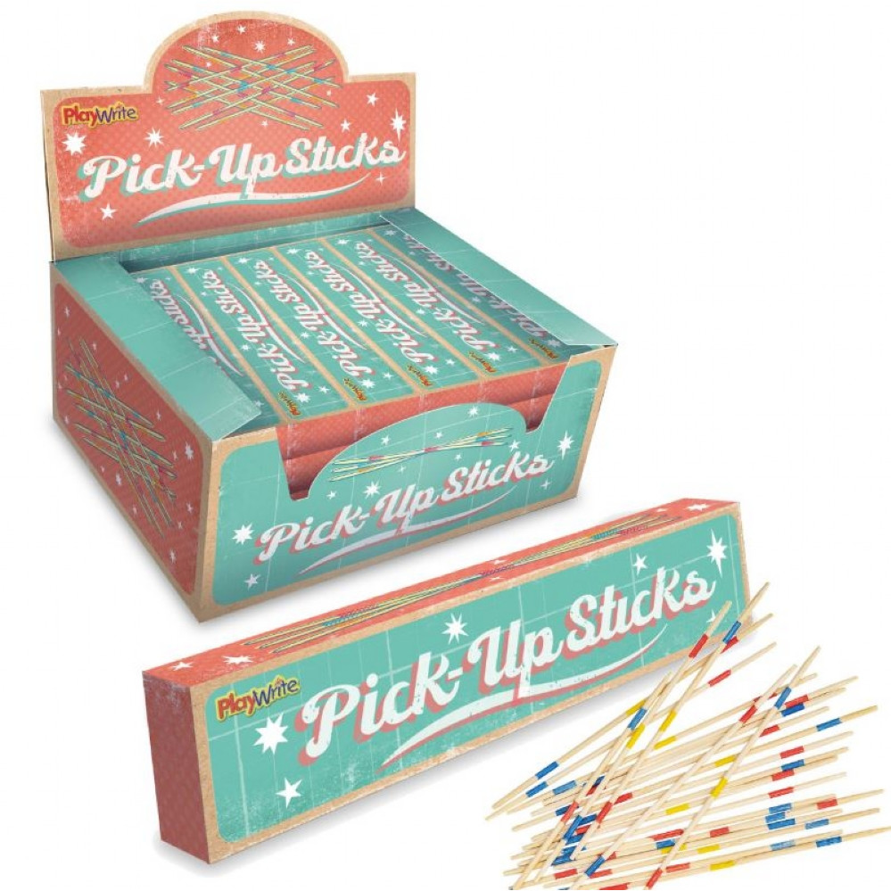 Classic Wooden Pick-Up Sticks in Retro Box (3+ YRS) (19x4.3x2.3cm) (CDU)