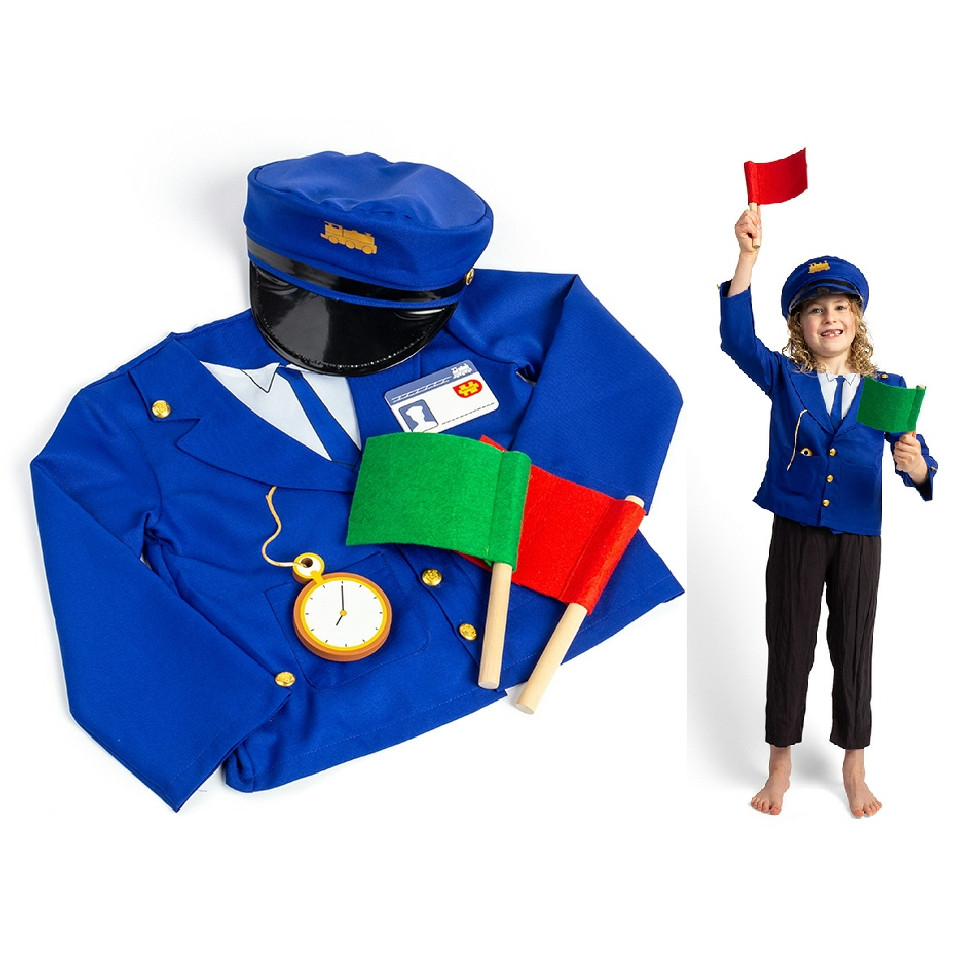 Bigjigs Dress Up Train Conductor Set 17 Pce (3+ YRS) End June 26