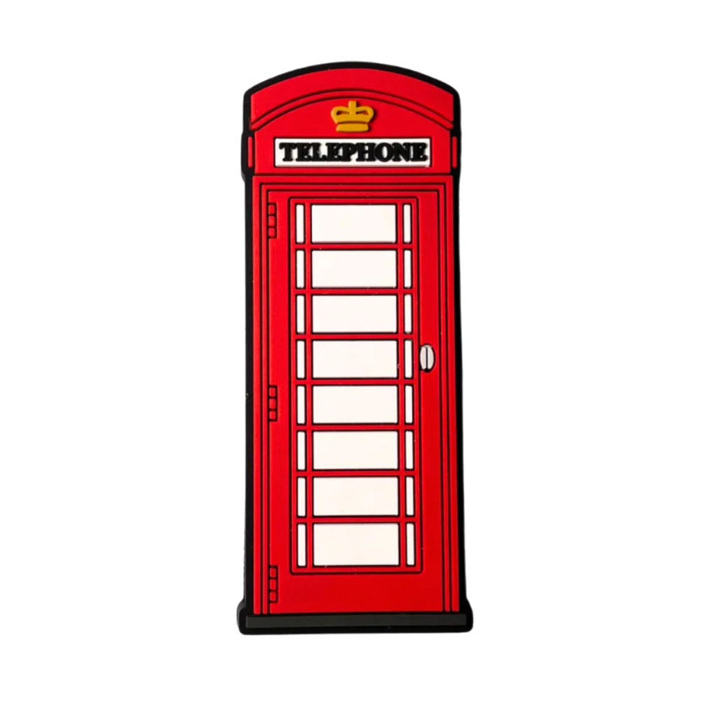 Red Telephone Box Rubberised PVC Magnet in Cello Bag (8x3.5cm)