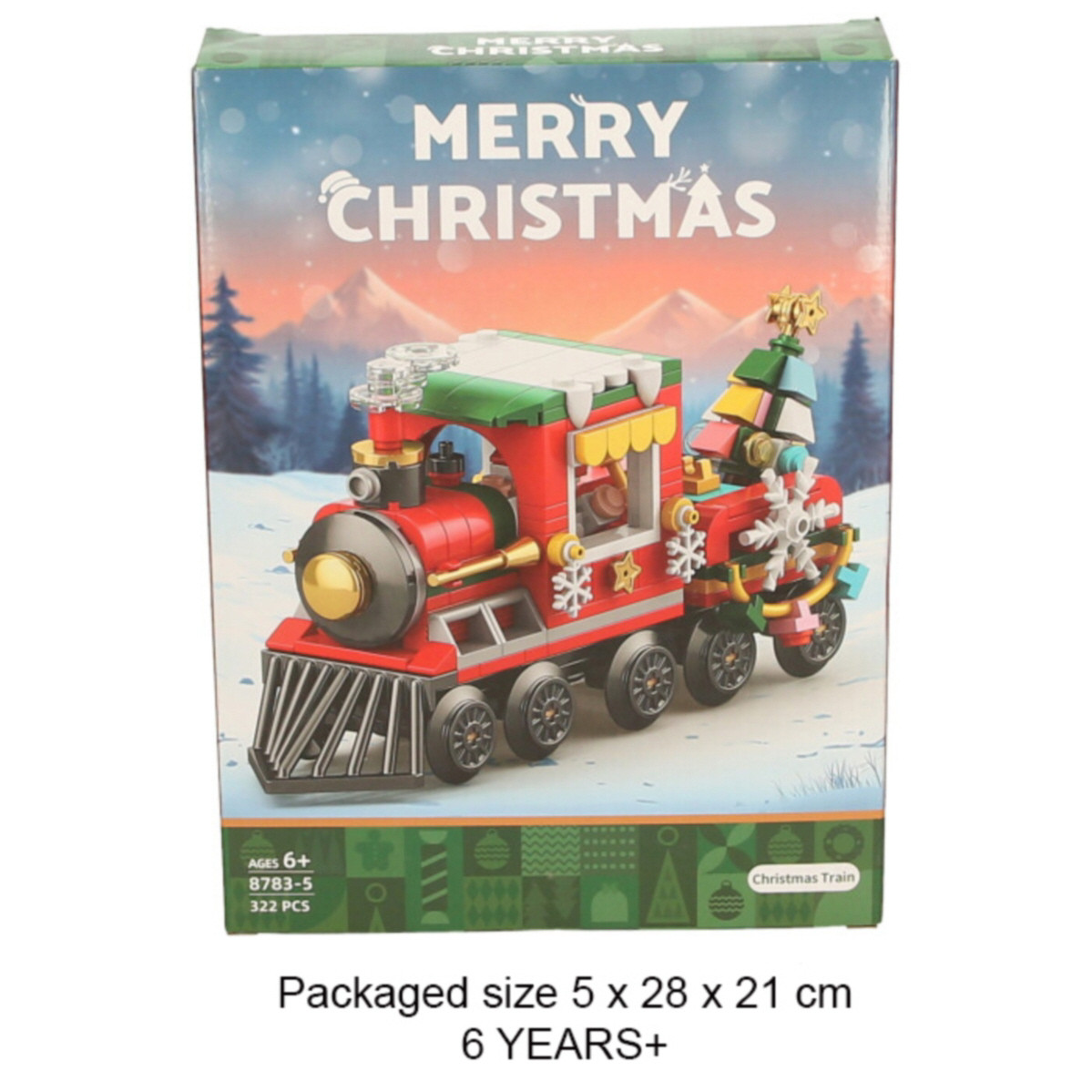 Christmas Train Blocks Kit (16x19x10cm) (6+ YRS) (Due Apr/May)