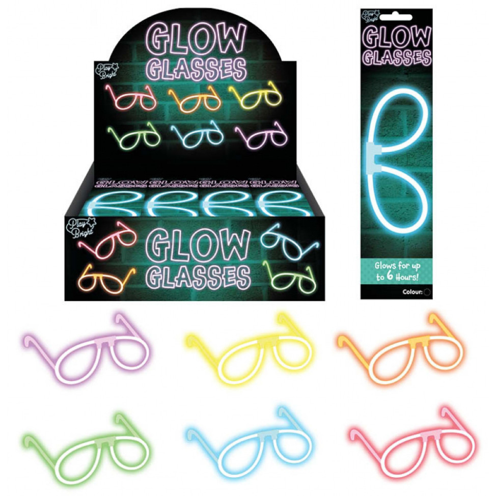 Glowing Glasses (6 asstd.) (carded) (CDU)
