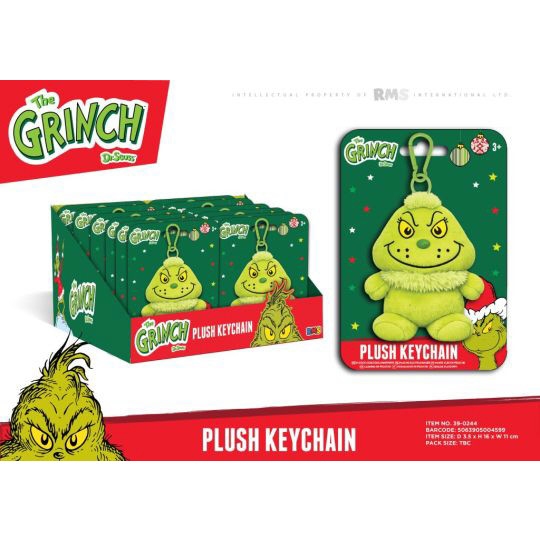 The Grinch Plush Keychain (16x11x3.5cm) (3+ YRS) (Due Sep)