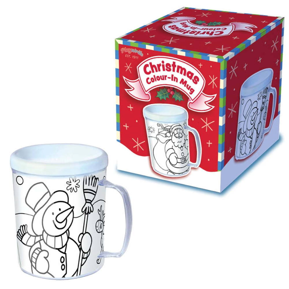 Christmas Colour-In Mug (11x10x9cm) (3+ YRS)