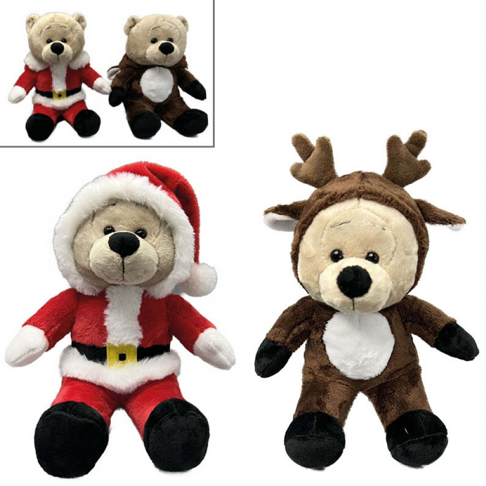 Christmas Costume Bear Plush 18cm (2 asstd.) (0 MTHS +)