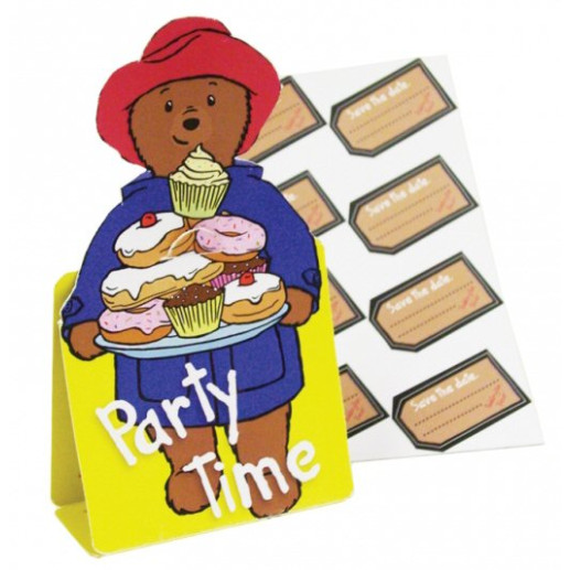 Paddington Bear Partyware: Invitation Pads with Envelopes (Packs of 8) (E.O.L.) - SAVE 25% !!