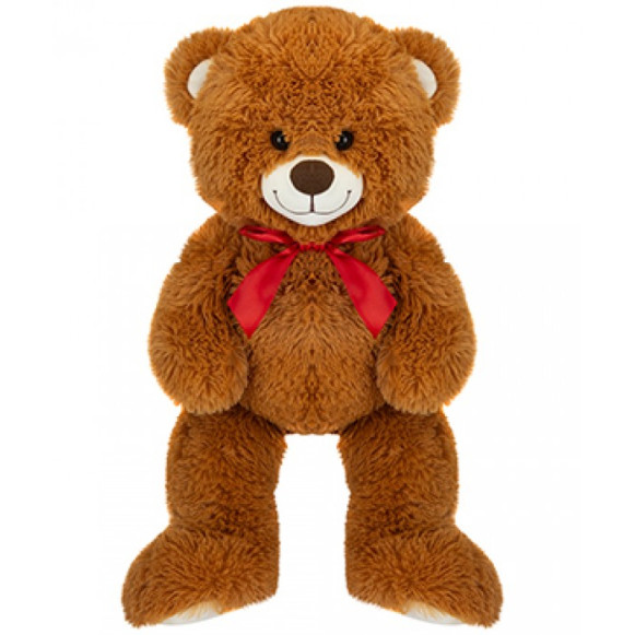 Cuddle Crew Billy Brown Bear with Red Ribbon Neck Bow 60cm (0 MTHS +)
