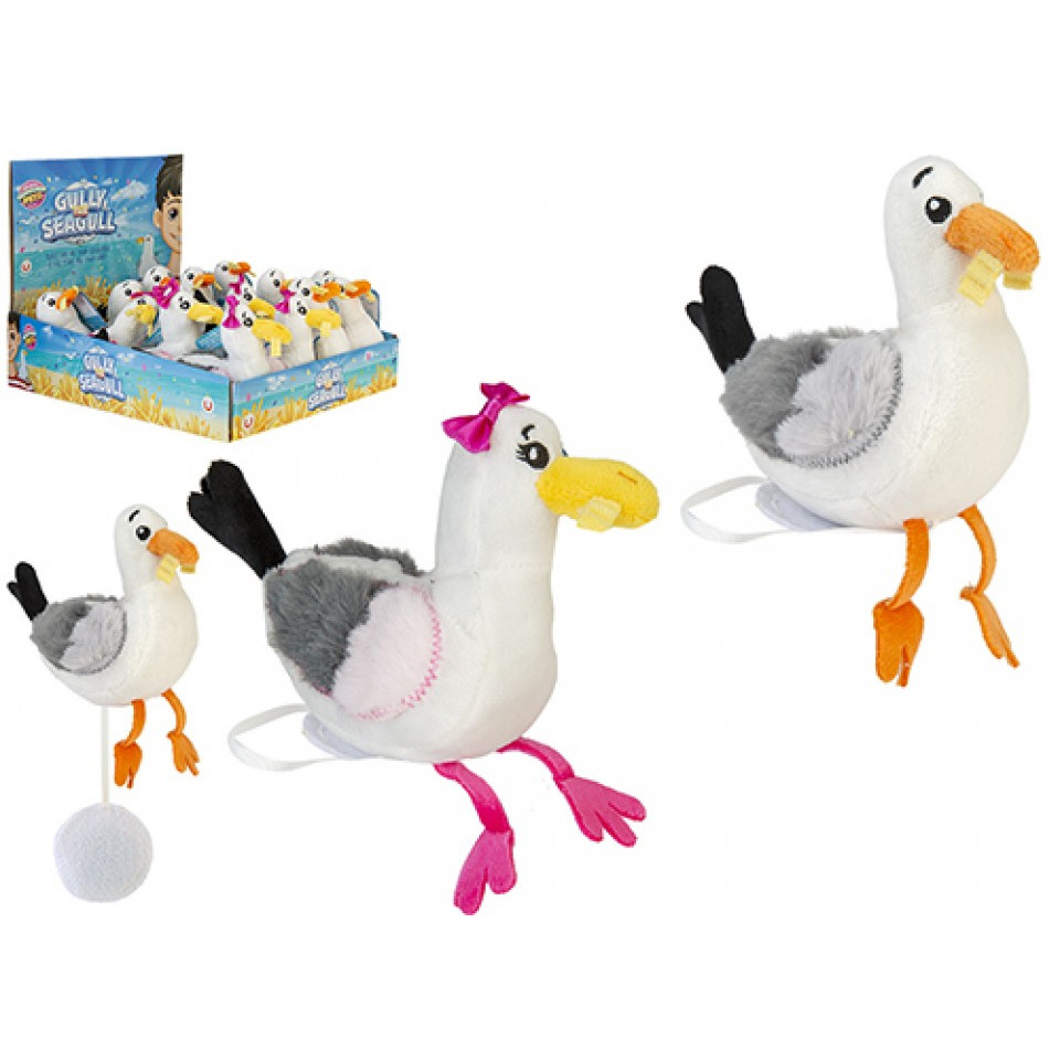 Magnetic Shoulder Pets Gully Seagull 11cm Plush (2 asstd.) (CDU) (NEW) (Due Apr)