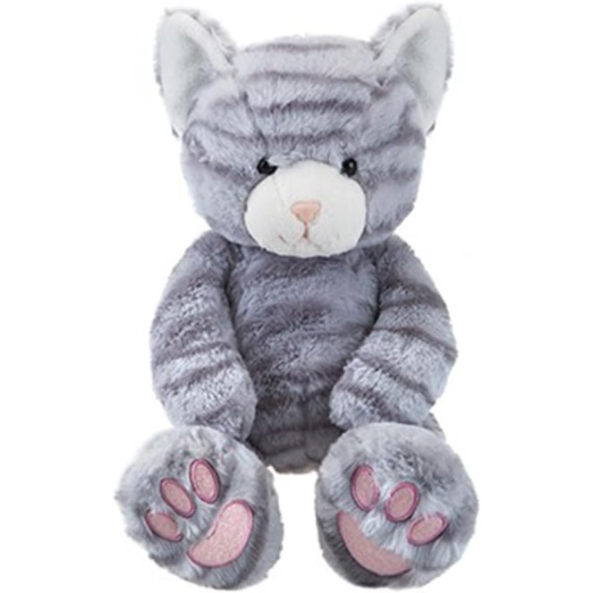 Luxury Plush Floppies Grey Cat 36cm (0 MTHS +)