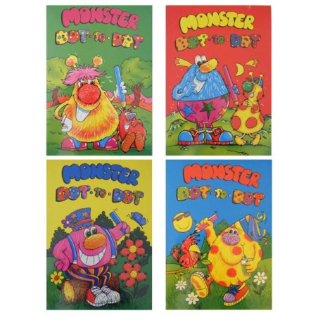 (HIDDEN) Monster Dot to Dot Book (A4) (4 asstd.)
