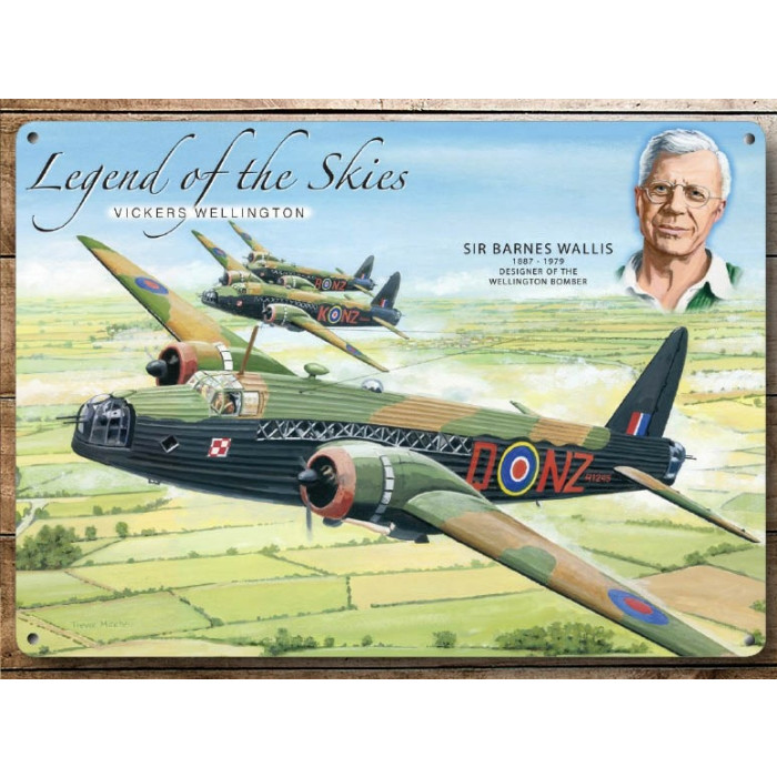 Metal Sign (AE): Legend of the Skies - Vickers Wellington (E.O.L.) - SAVE 25% !!