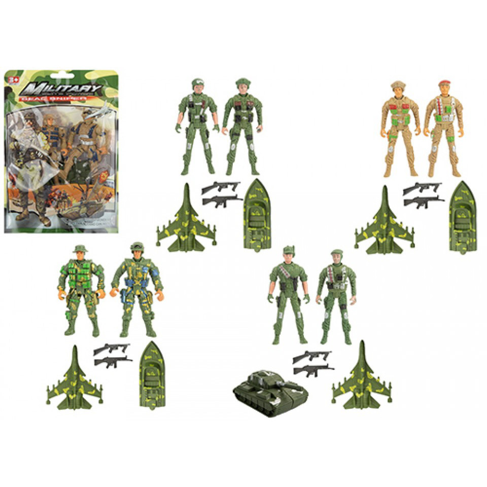 Army / Military Figures & Vehicles Playset in plastic bag (3 asstd.)