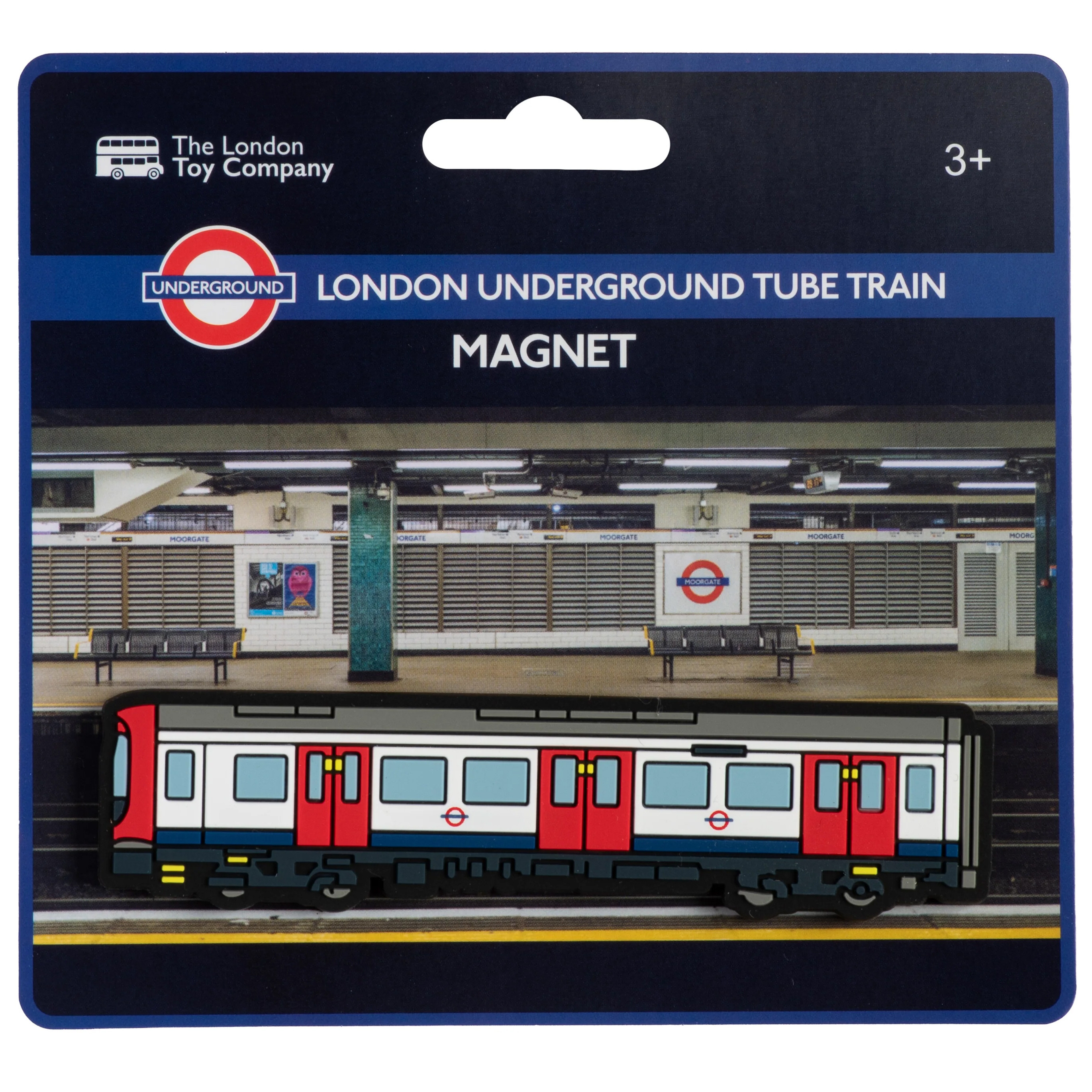 London Tube Train Magnet on Hanger Card (11cm)