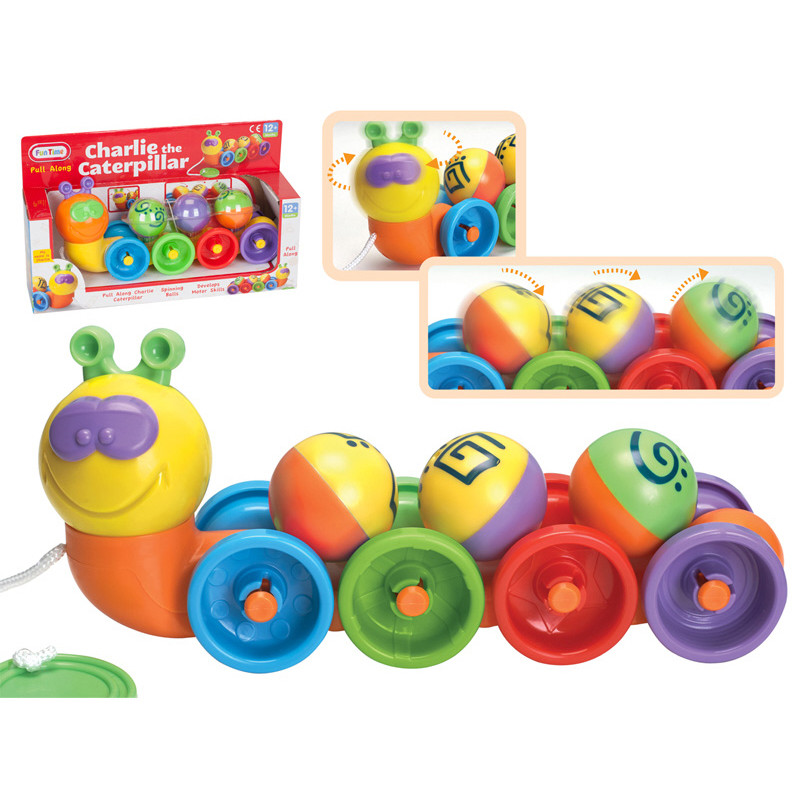 Charlie the Caterpillar Pull-Along Toy (30x18x8cm) (12 MTHS+)