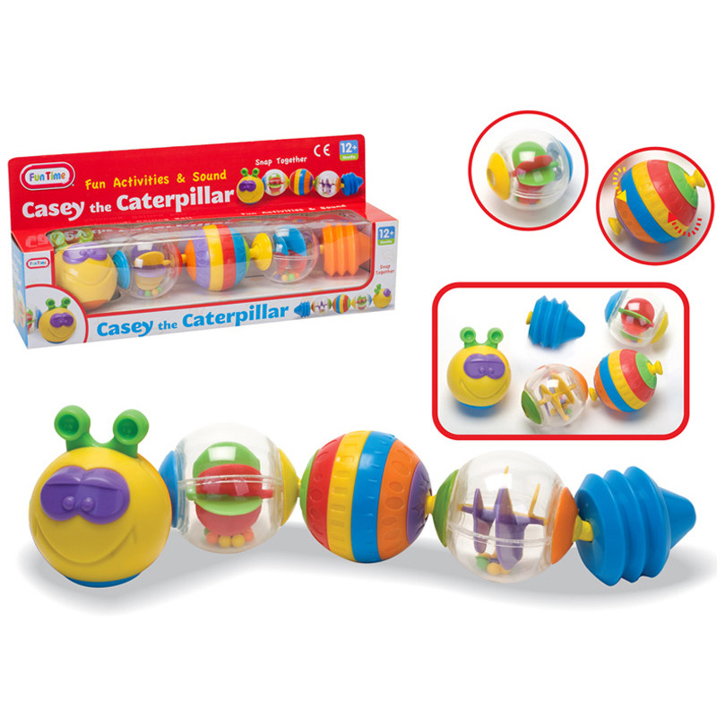 Casey the Caterpillar Snap-Together Balls Nursery Toy (33x15x7cm) (12 MTHS +)