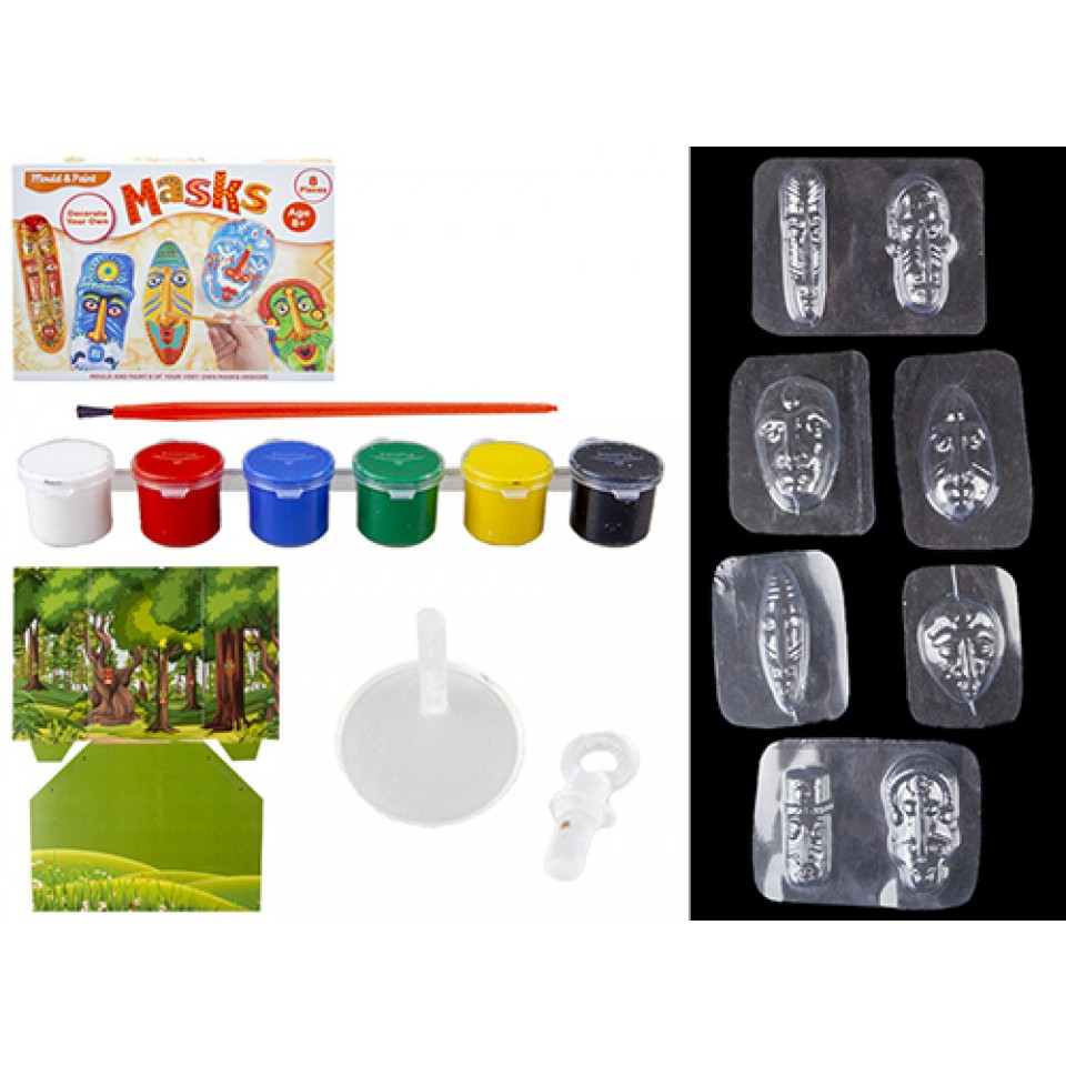 DIY Mould & Paint Set - Tribal Mask Design (8+ YRS) (E.O.L.) - SAVE 15% !!