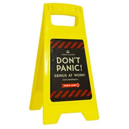 Dad's Army Desk Sign - Don't Panic! Genius at Work! (E.O.L.) - SAVE 15% !!