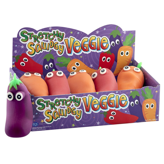 Stretchy Squidgy Veggie (3 asstd.) (display box) (E.O.L.) - SAVE 10% !!