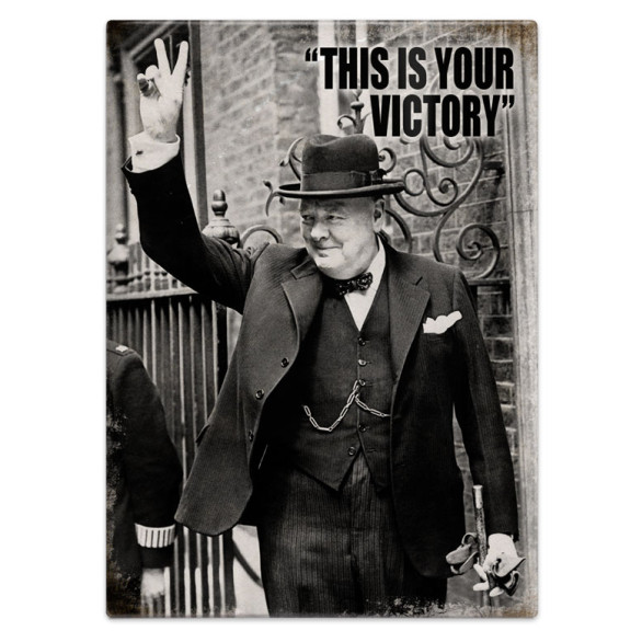 Metal Fridge Magnet (IWM): Winston Churchill - "This Is Your Victory"